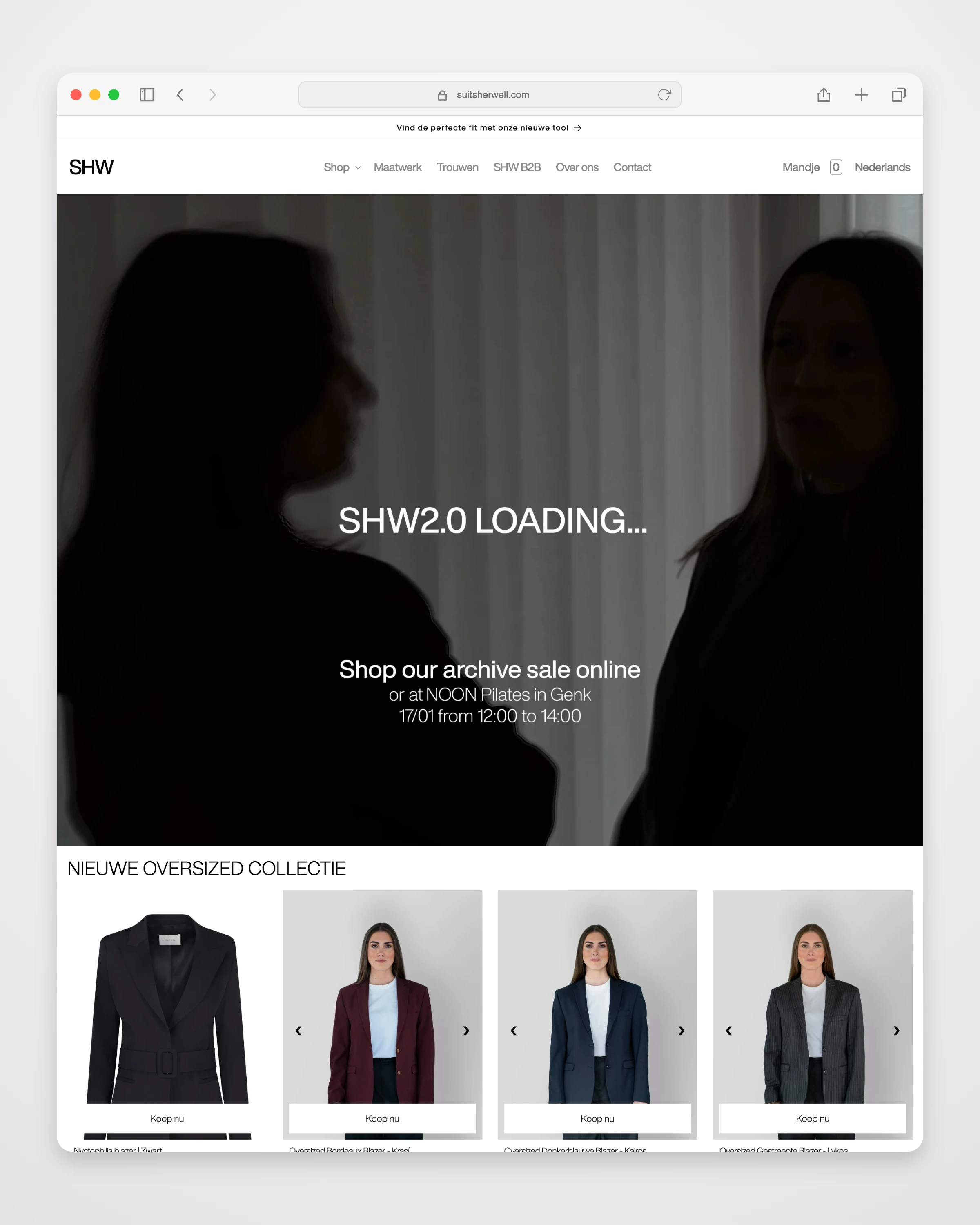 Suitsherwell collection or service page mockup
