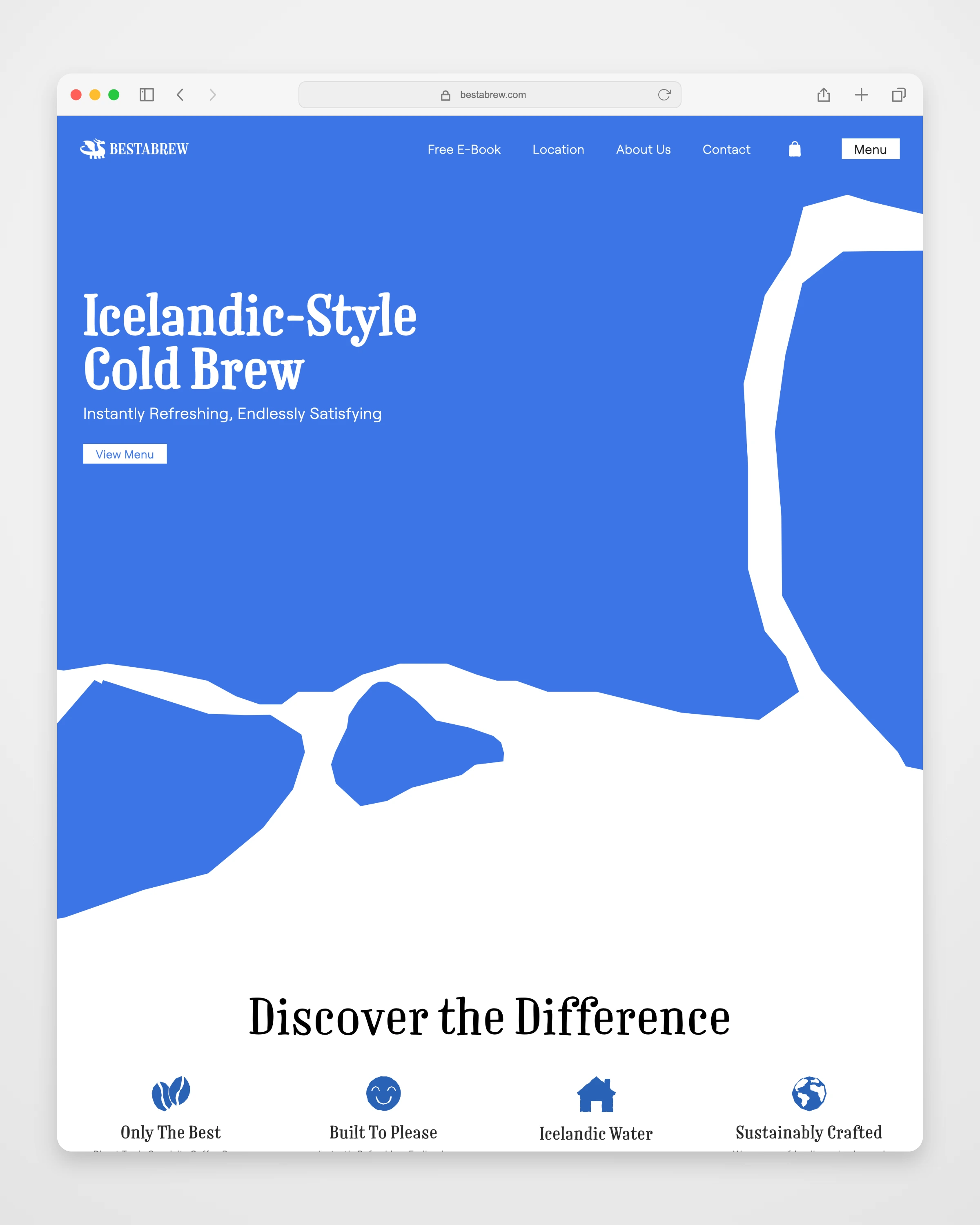 Bestabrew collection or service page mockup