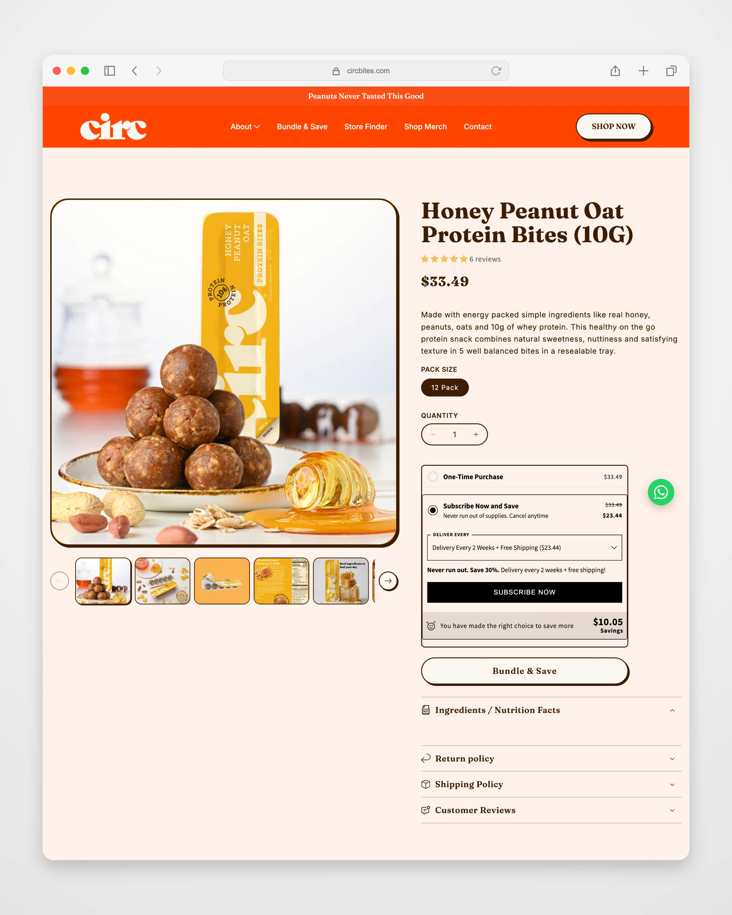 CirC detail page mockup