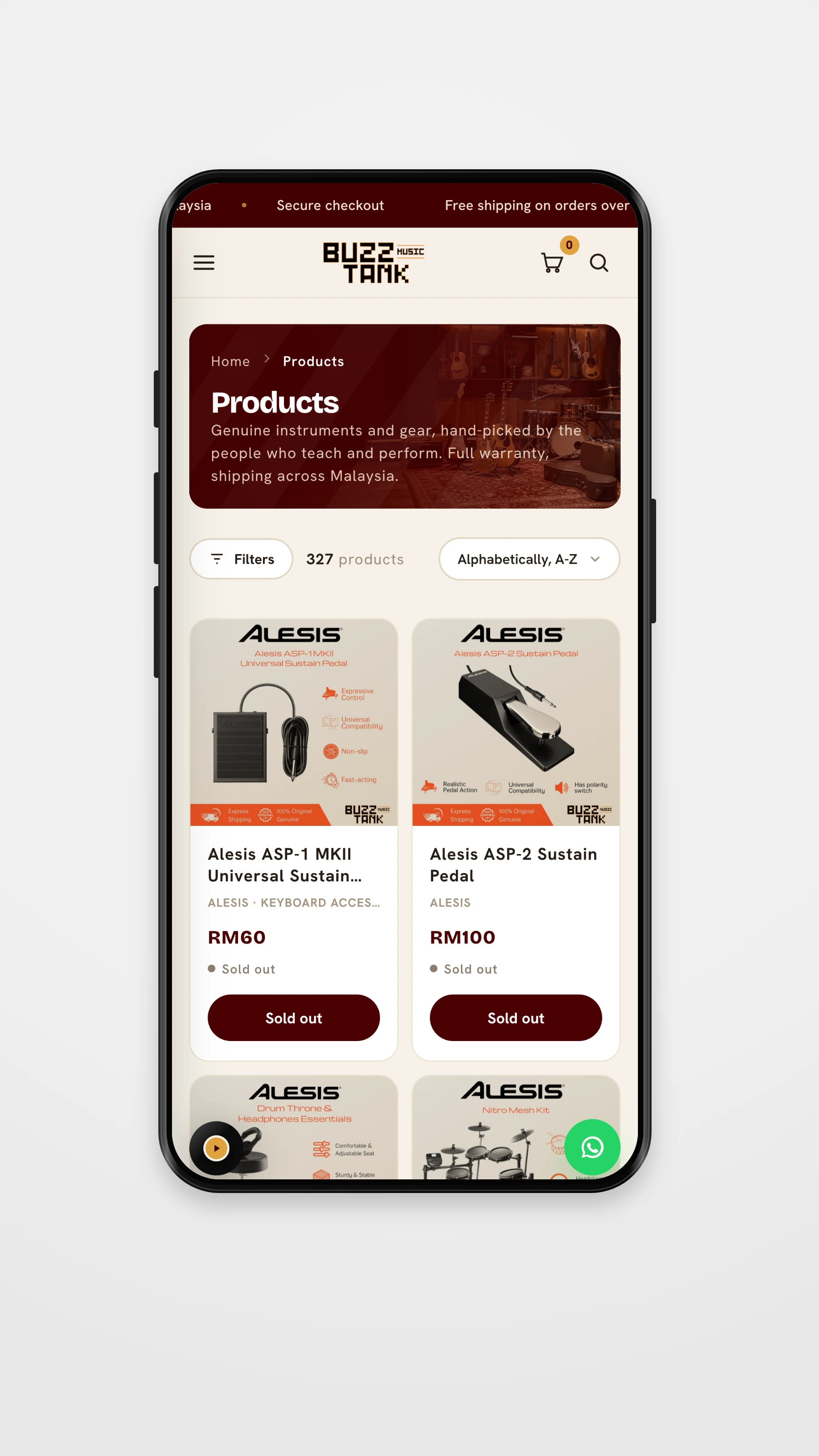 Buzztank mobile detail page mockup