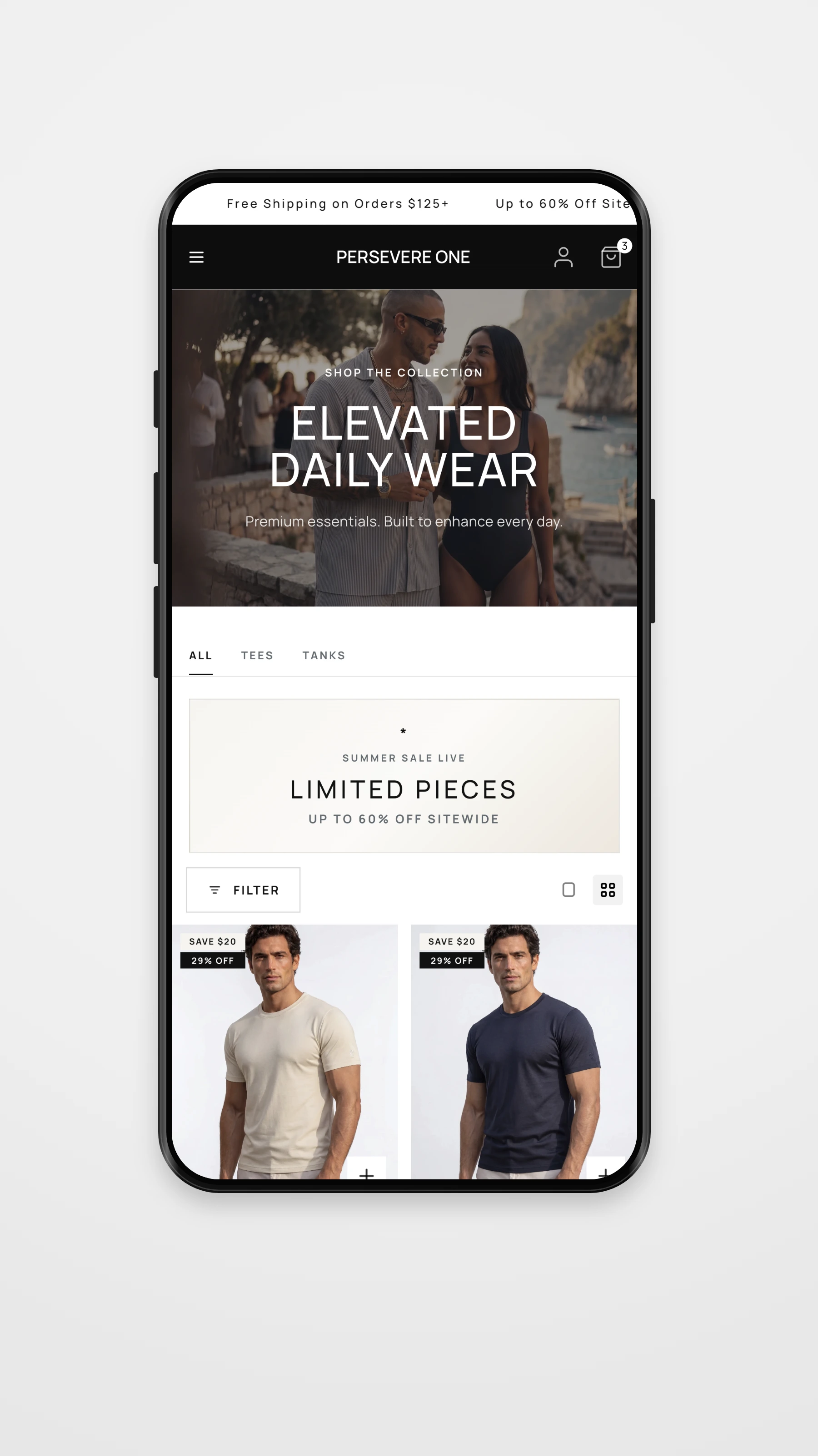 Persevere One mobile cart drawer mockup