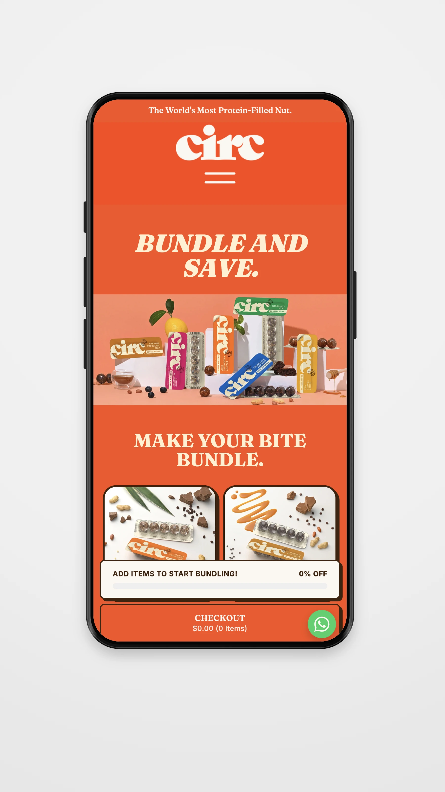 CirC mobile homepage mockup