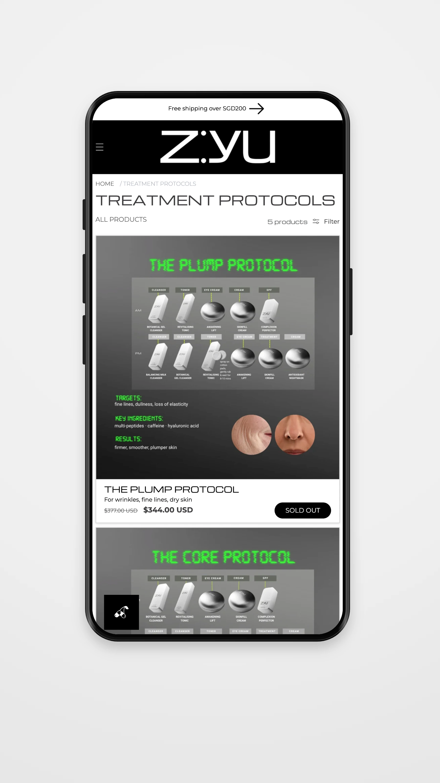 z:yu mobile homepage mockup