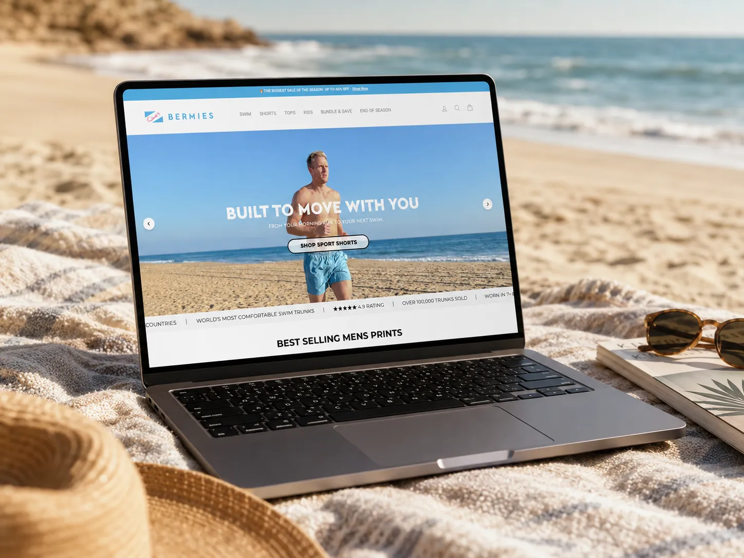 Bermies Shopify store mockup