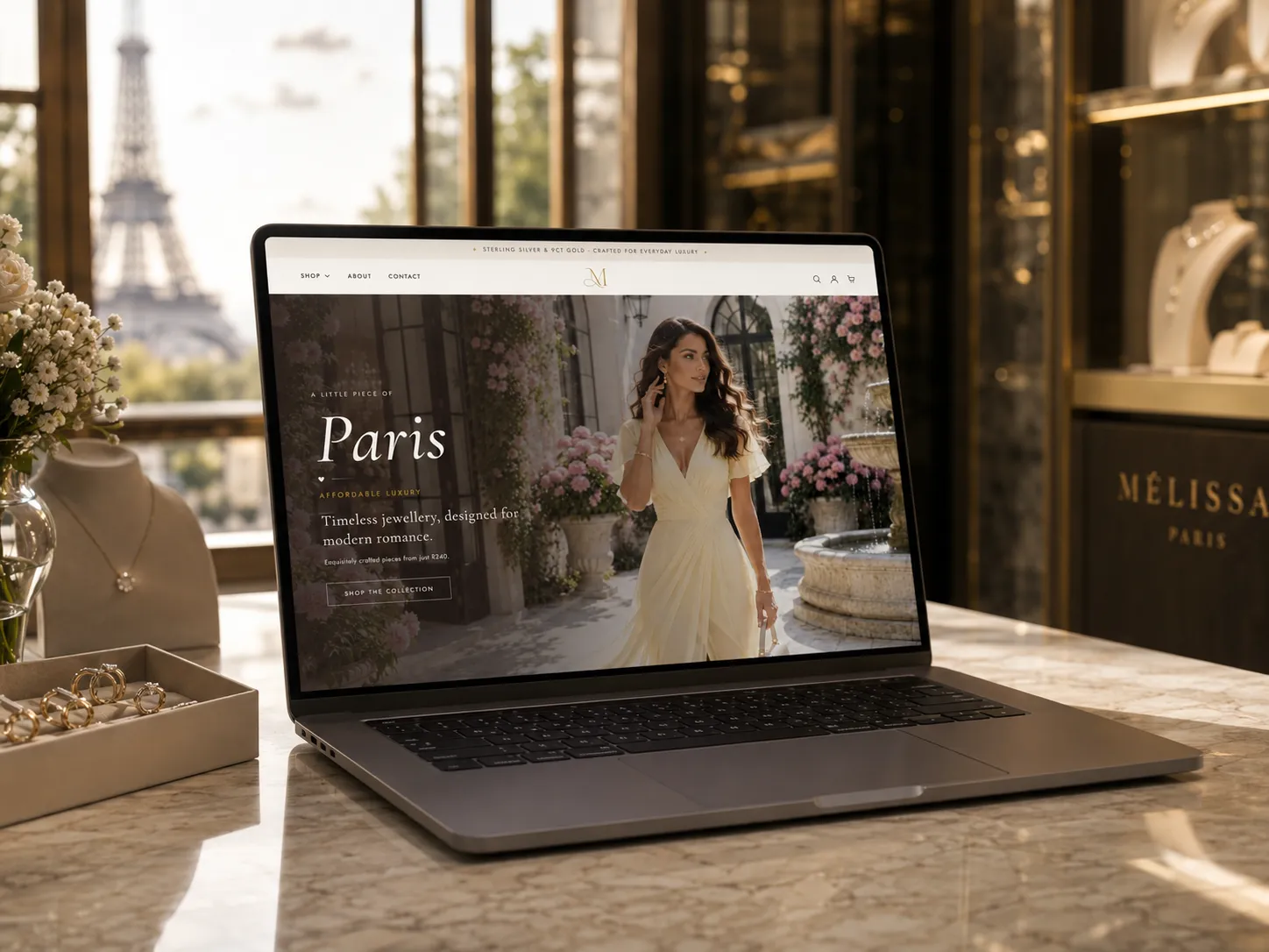 Mirelle & Co. Shopify store mockup