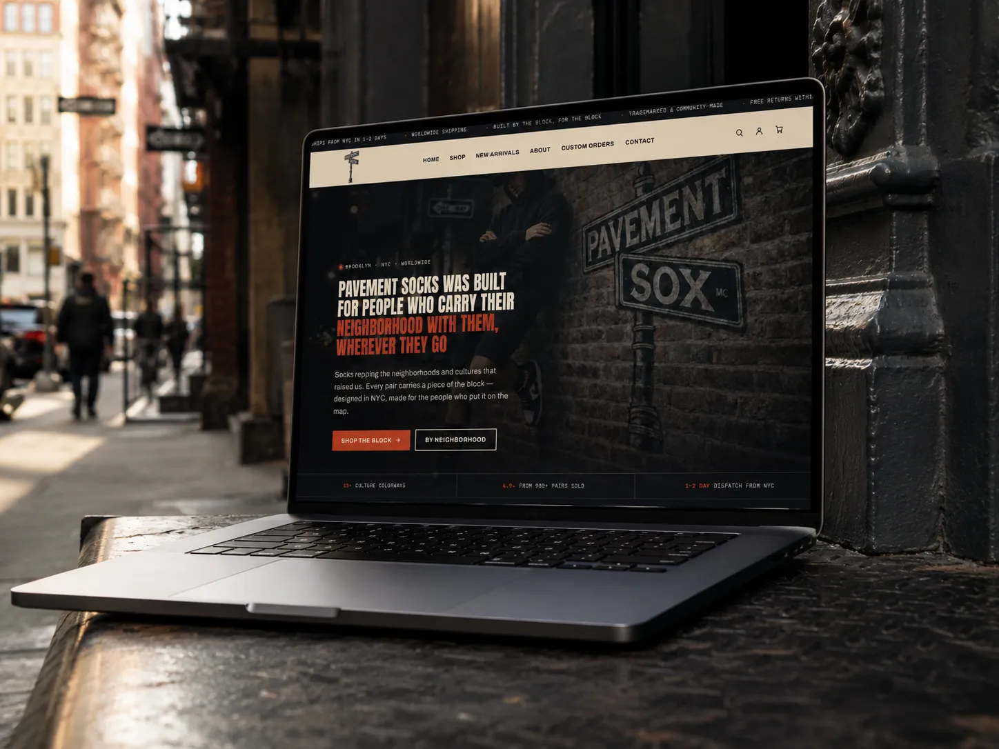 Pavement Sox Shopify store mockup